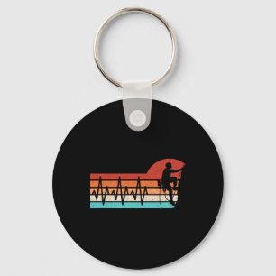 Climbing Heartbeat Retro Climb Funny Rock Climber Keychain