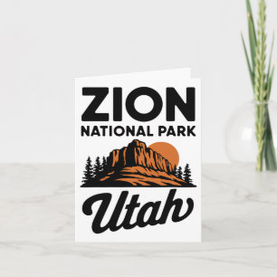 Climbing Hiking Camping Zion National Park Utah Ad Card