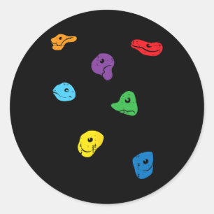 Climbing Holds Wall Rock Climber Bouldering Women  Classic Round Sticker