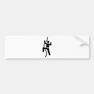 Climbing icon bumper sticker