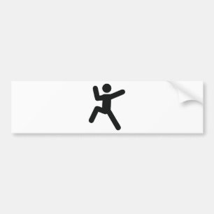 climbing icon bumper sticker