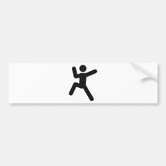 climbing icon bumper sticker (Front)