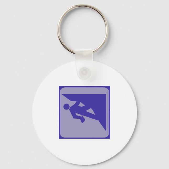 Climbing Icon - Guy Keychain (Front)
