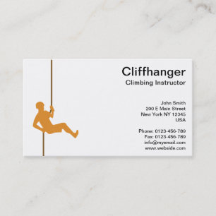 Climbing Instructor on Robe Business Card