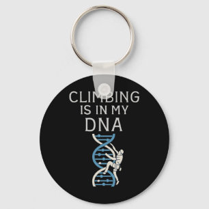 Climbing Is In My Dna Helix Graphic  Keychain
