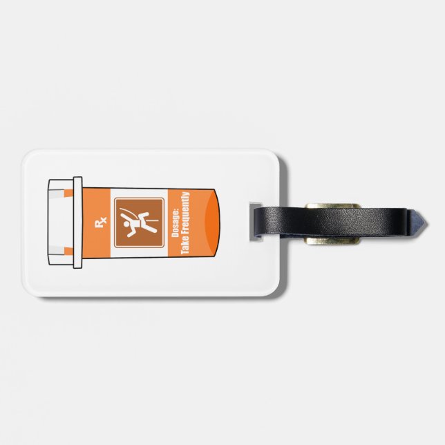 Climbing Is My Drug Luggage Tag (Back Horizontal)