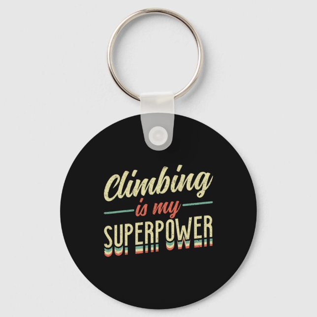 Climbing Is My Superpower  Keychain (Front)
