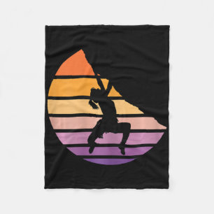 Climbing Lover Girl Rock Climbing Climb Like Girl Fleece Blanket