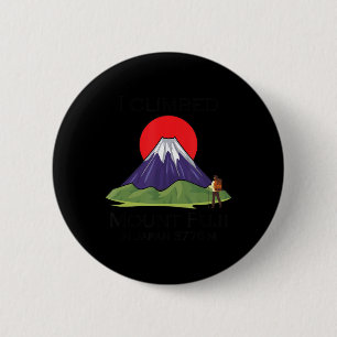 Climbing Mount Fuji 2 Inch Round Button