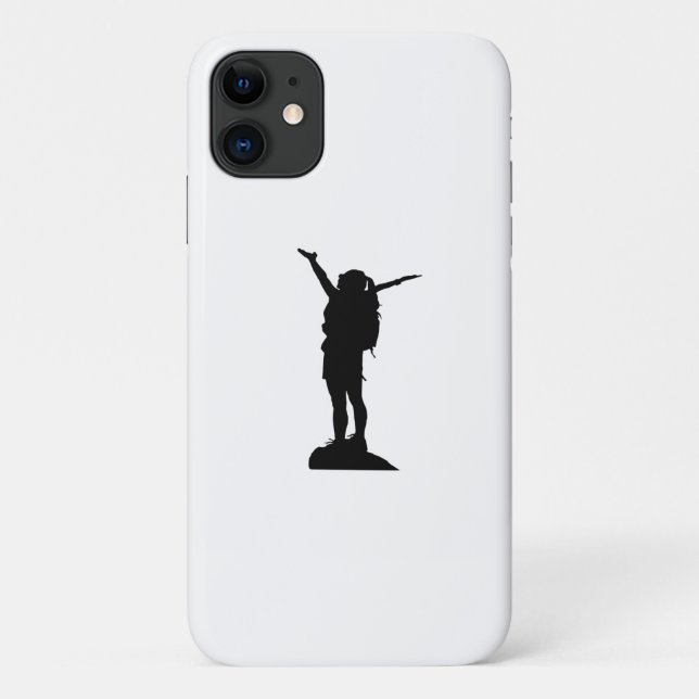 Climbing mountain girl silhouette Case-Mate iPhone case (Back)