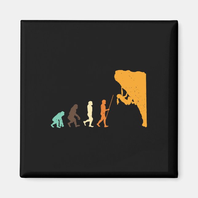 Climbing Mountaineering Evolution Climbers Gift Cl Magnet (Front)