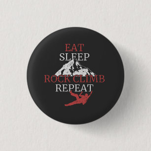 Climbing Mountaineering Gift 1 Inch Round Button