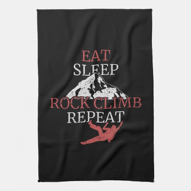 Climbing Mountaineering Gift Kitchen Towel (Vertical)
