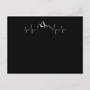 Climbing Mountains Heartbeat Postcard