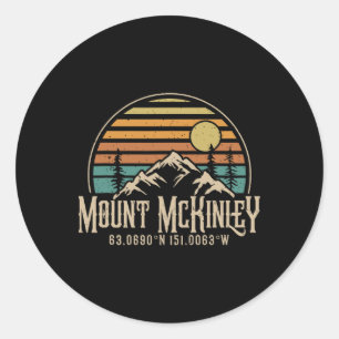 Climbing Mt. Mckinley Alaska Hiking Climbi Mountai Classic Round Sticker