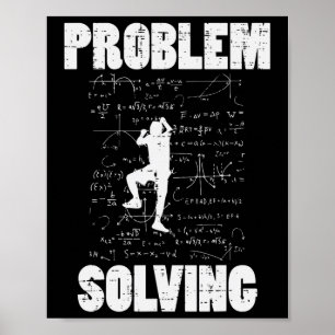 Climbing Problem Solving Math Funny Bouldering Men Poster