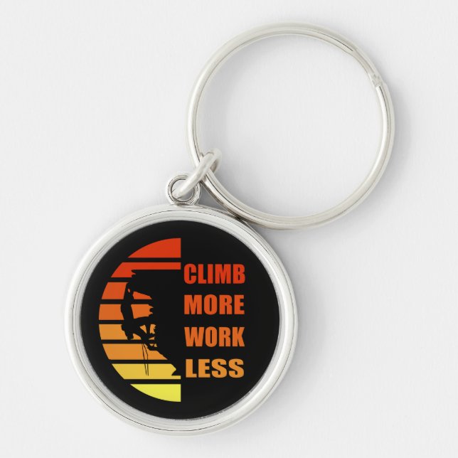 climbing quote for climbers keychain (Front)