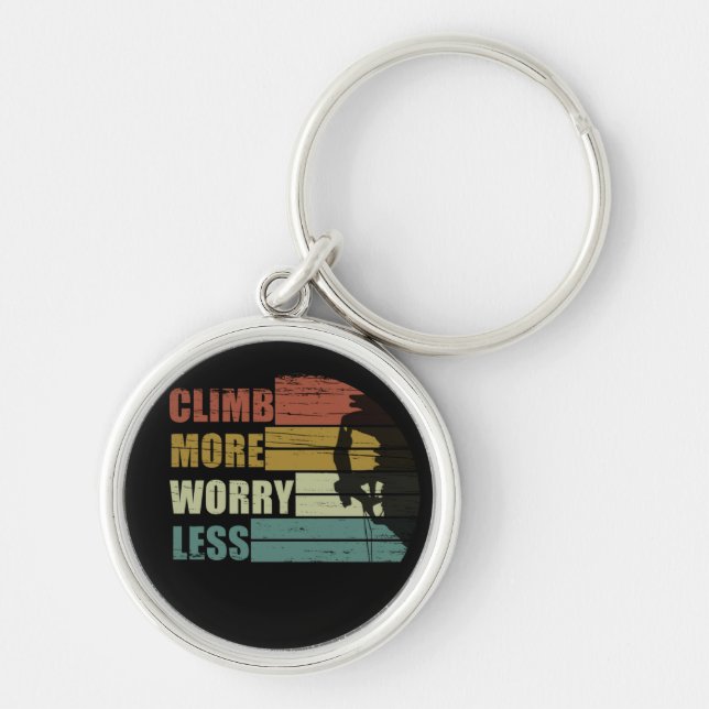 climbing quote for climbers keychain (Front)
