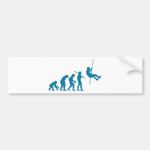 Climbing & Rappelling Evolution Bumper Sticker