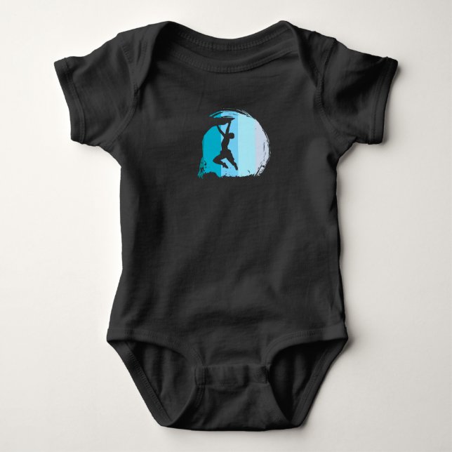 Climbing Retro Baby Bodysuit (Front)