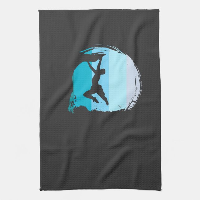 Climbing Retro Kitchen Towel (Vertical)