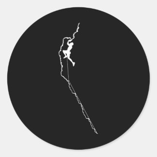 Climbing Rock Mountain Climber Bouldering Classic Round Sticker