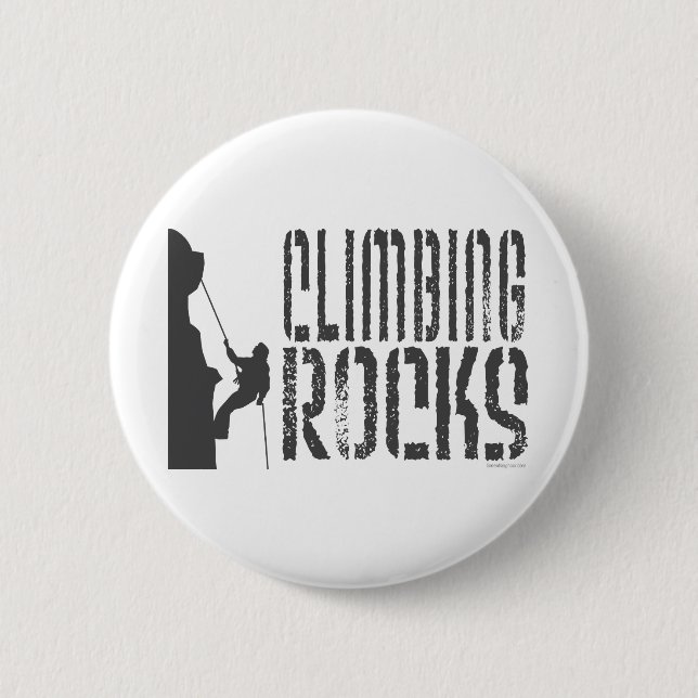 Climbing Rocks 2 Inch Round Button (Front)