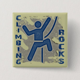 Climbing Rocks 2 Inch Square Button