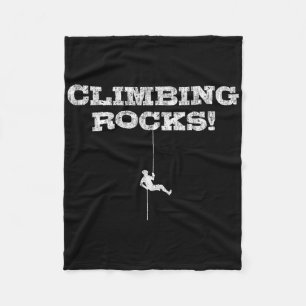 Climbing Rocks! Bouldering - Climbers Fleece Blanket