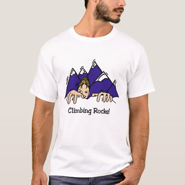 Climbing Rocks t-shirt (Front)