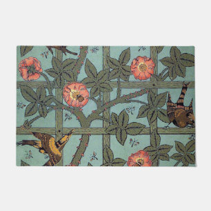 Climbing Rose & Small Bird, William Morris Doormat