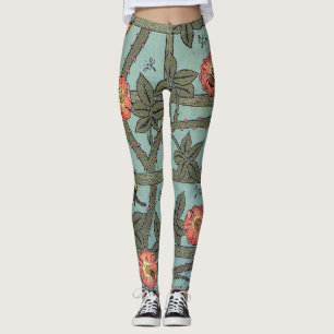 Climbing Rose & Small Bird, William Morris Leggings