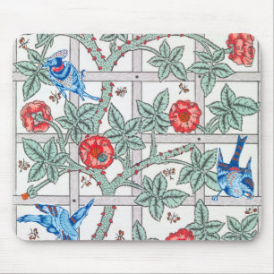 Climbing Rose & Small Bird, William Morris Mouse Pad