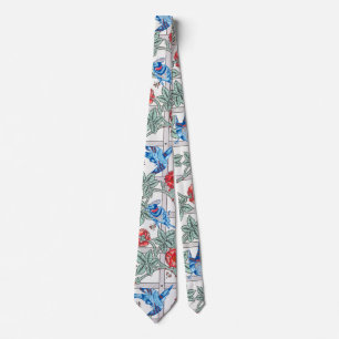 Climbing Rose & Small Bird, William Morris Tie