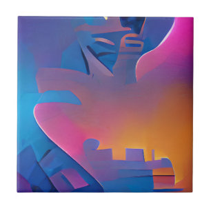 Climbing the dream tower abstract digital art  tile