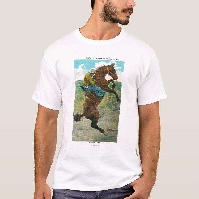 Climbing the Golden Stairs at the Annual Rodeo T-Shirt (Front)