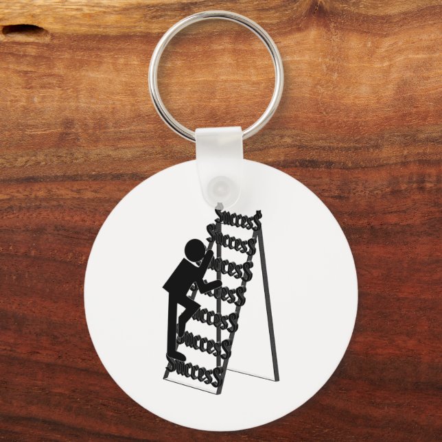 Climbing the Ladder of Success Keychain (Back)