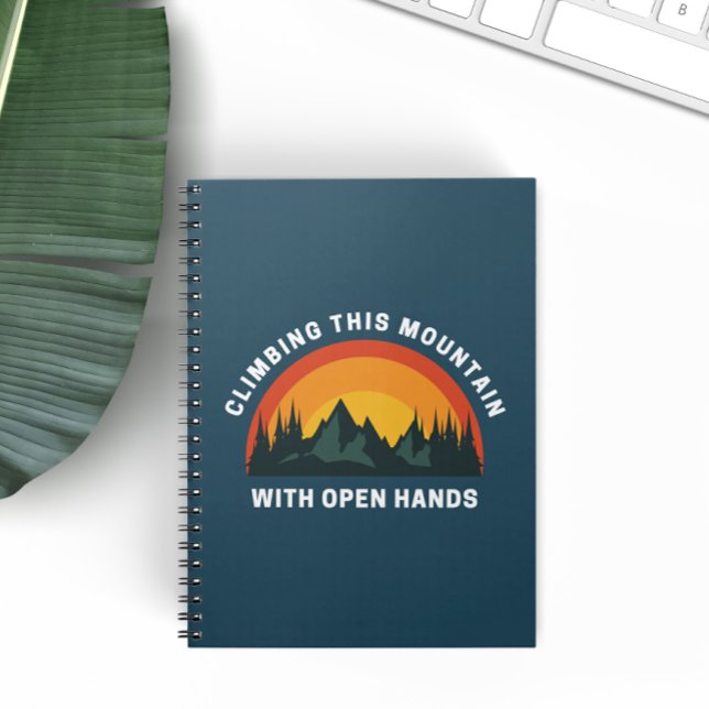 Climbing This Mountain Retro Christian Notebook (Creator Uploaded)