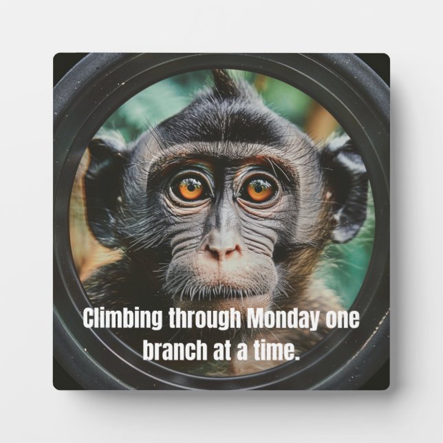 Climbing through Monday one branch at a time Plaque (Front)