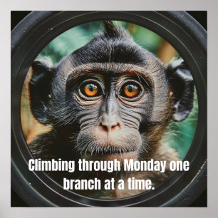 Climbing through Monday one branch at a time Poster