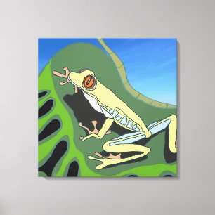 Climbing Tree Frog Canvas Print