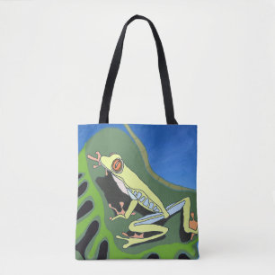 Climbing Tree Frog Tote Bag
