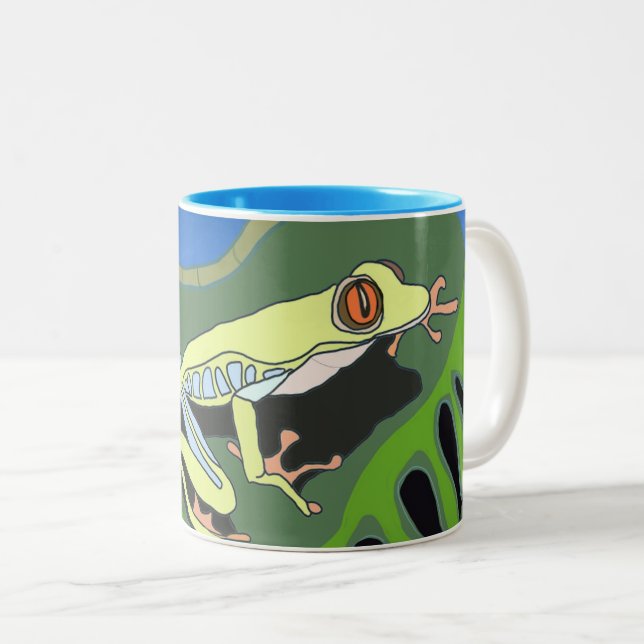 Climbing Tree Frog     Two-Tone Coffee Mug (Front Right)