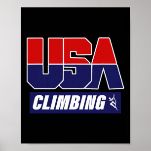 Climbing Usa Climber Mountain Climber Rock Climbin Poster