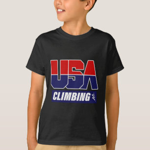 Climbing Usa Climber Mountain Climber Rock Climbin T-Shirt