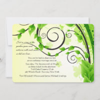 Climbing Vines Wedding Invitation