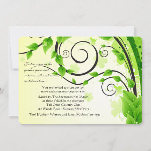 Climbing Vines Wedding Invitation