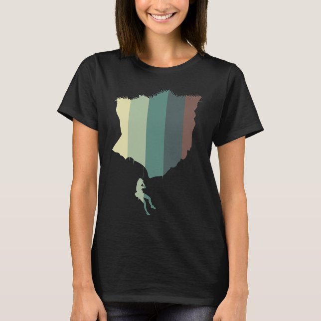 Climbing - Vintage Cool Girl Rock Climbing T-Shirt (Front)