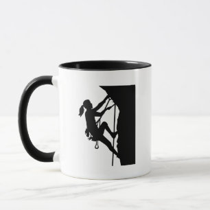 Climbing woman girl mug