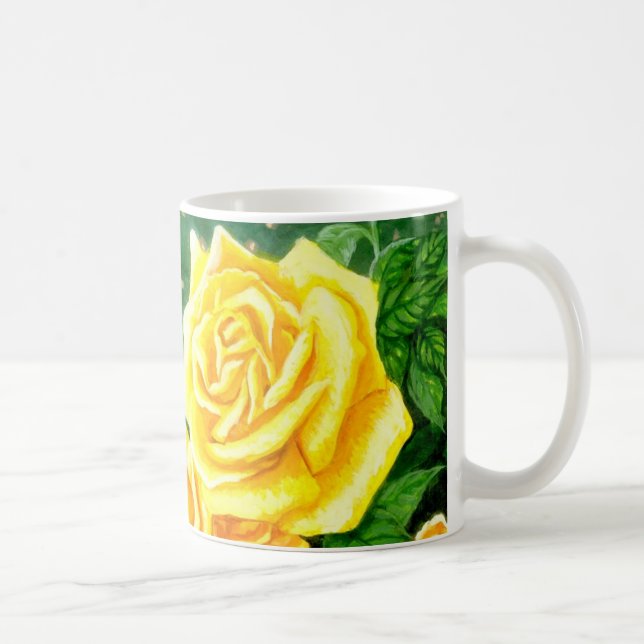 Climbing Yellow Roses Coffee Mug (Right)